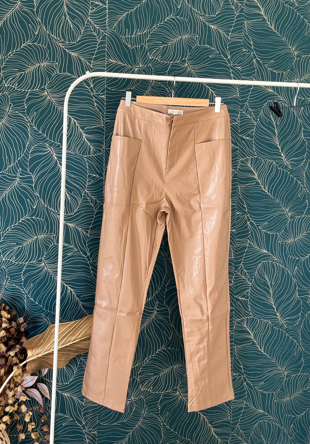 Pantaloni felpati in ecopelle Skin