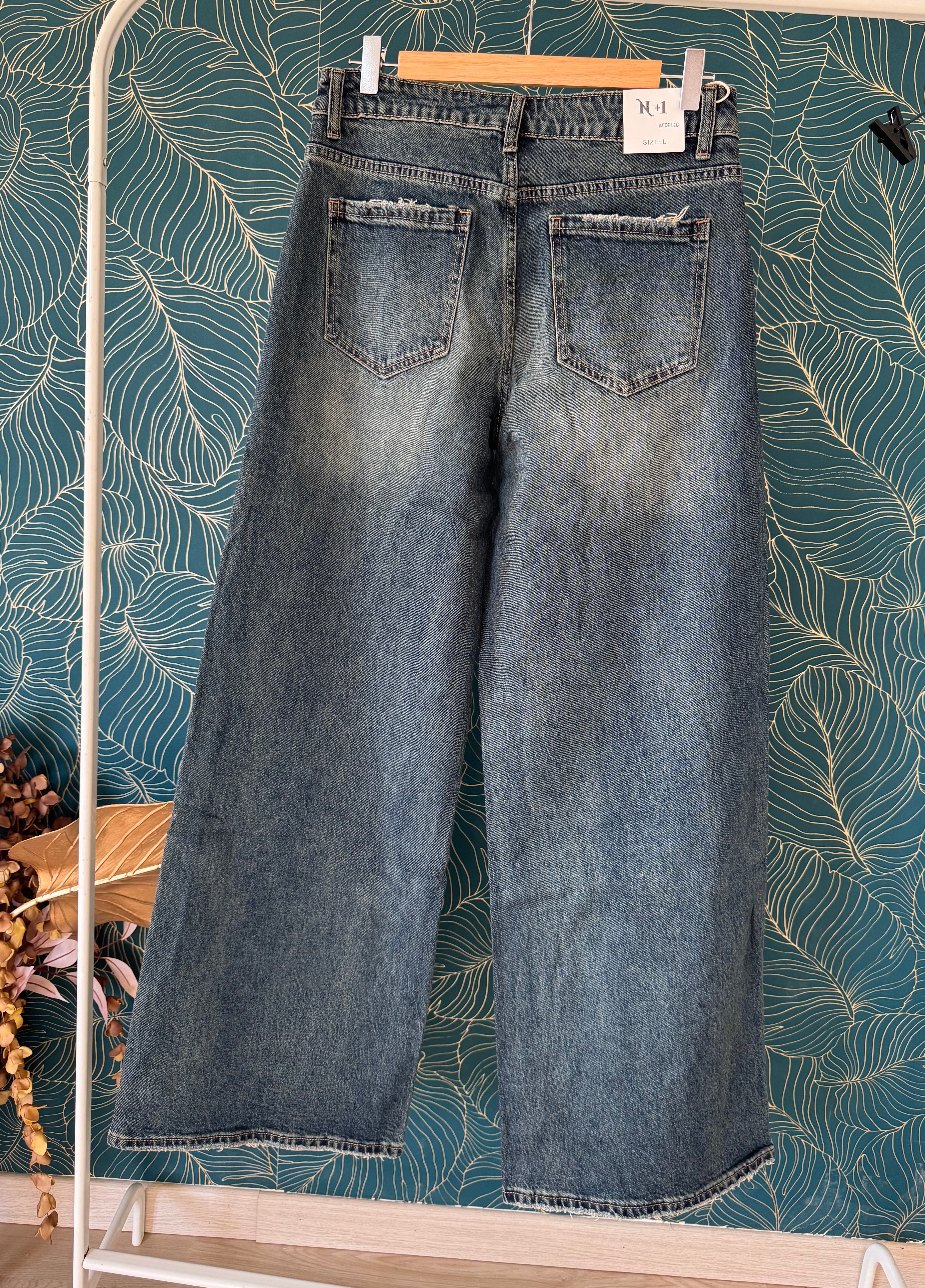 Jeans Crystal Wide Washed