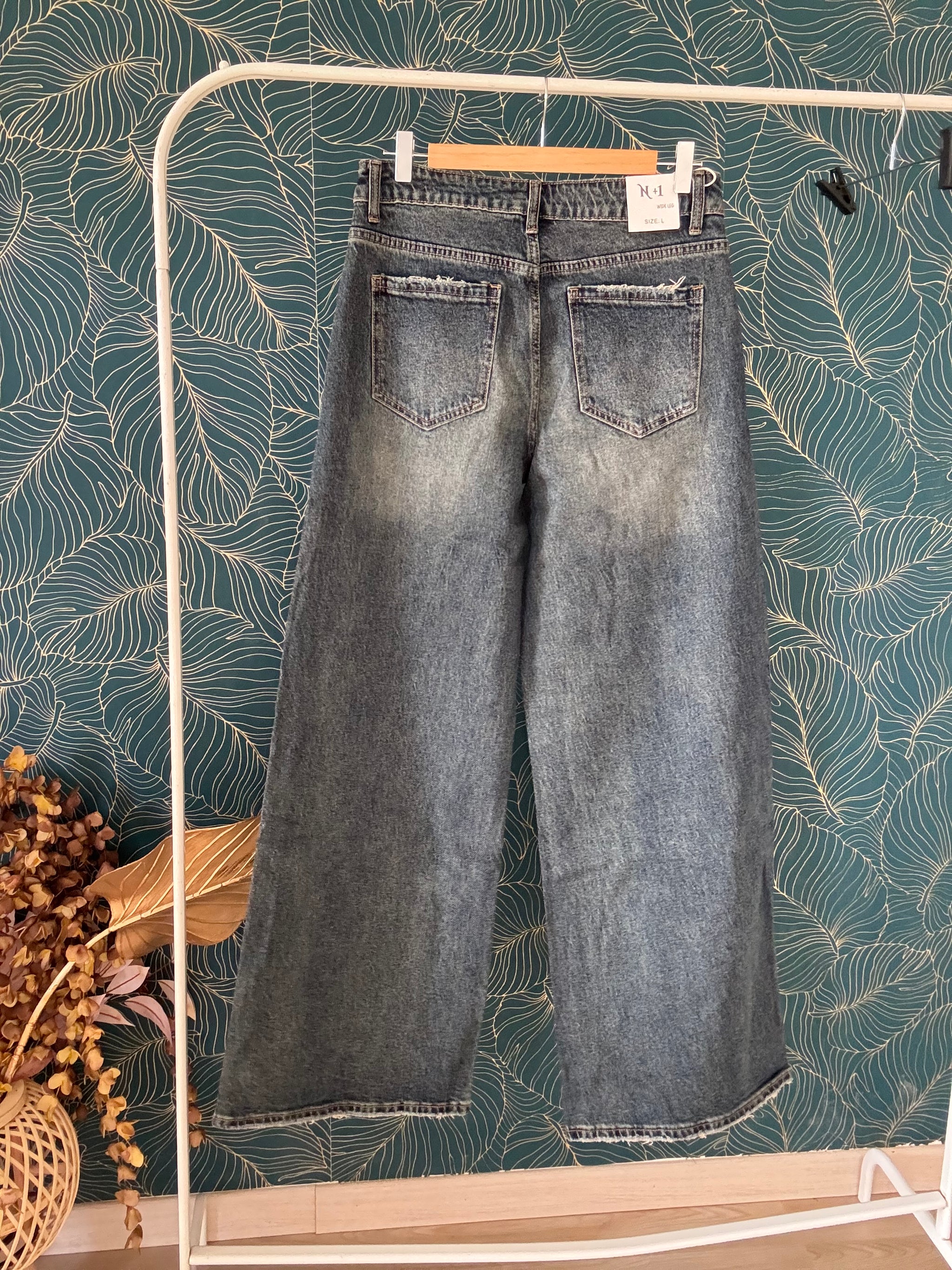 Jeans Crystal Wide Washed